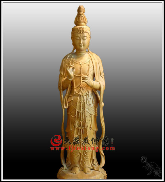 香樟木木雕三十三觀(guān)音之琉璃觀(guān)音